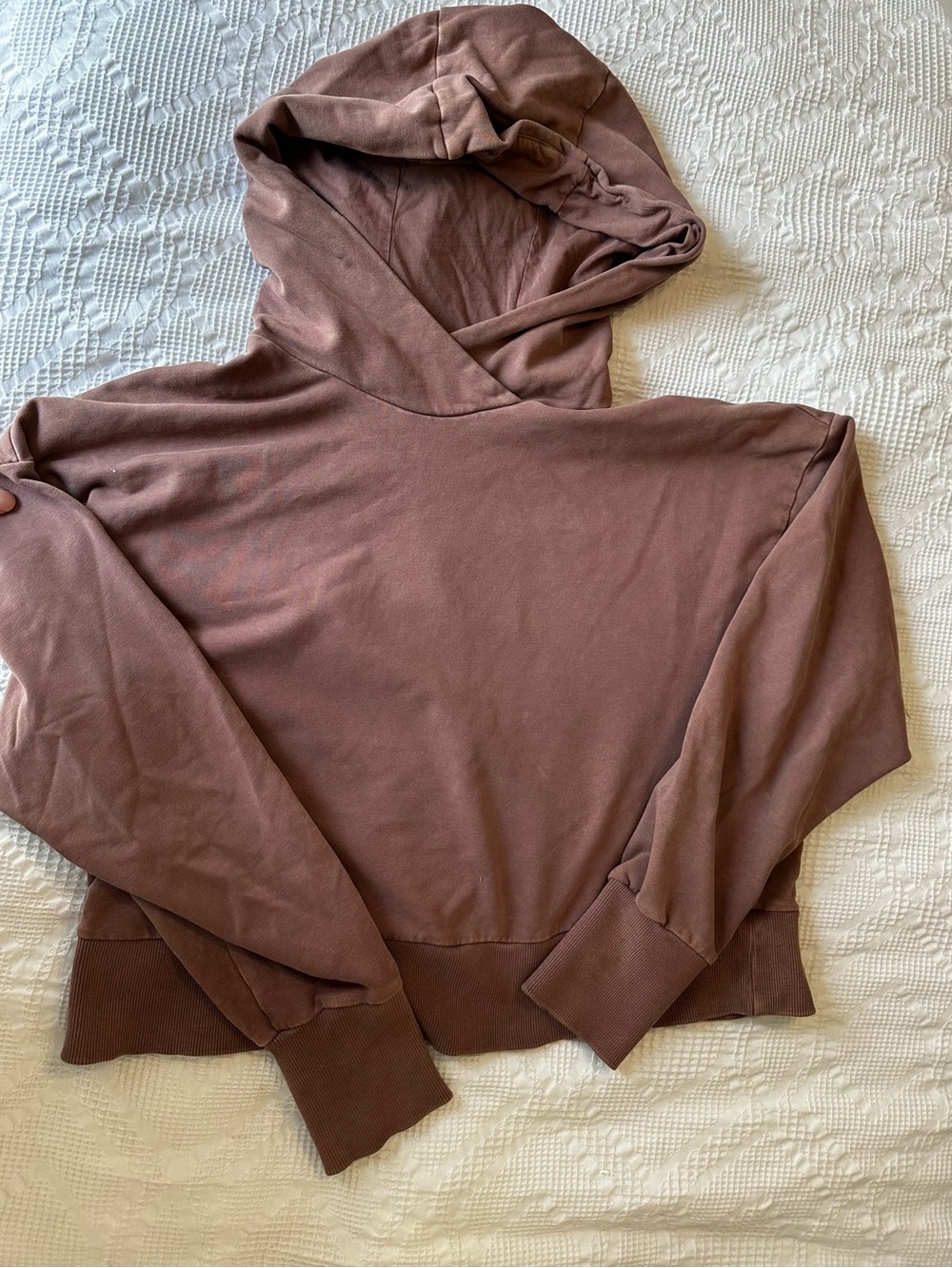 Joylab Brown Washed Cropped Sweatshirt